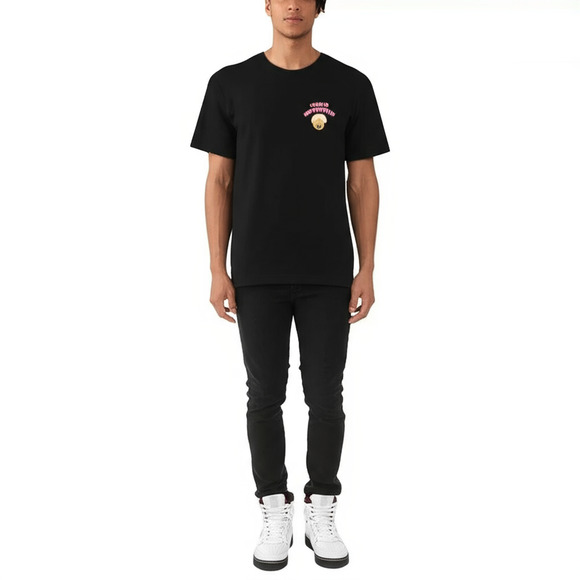 Nextlevel T-Shirt 2XL Black Graphic Embroidered N*ked Grandma-Important podcast - Picture 1 of 8